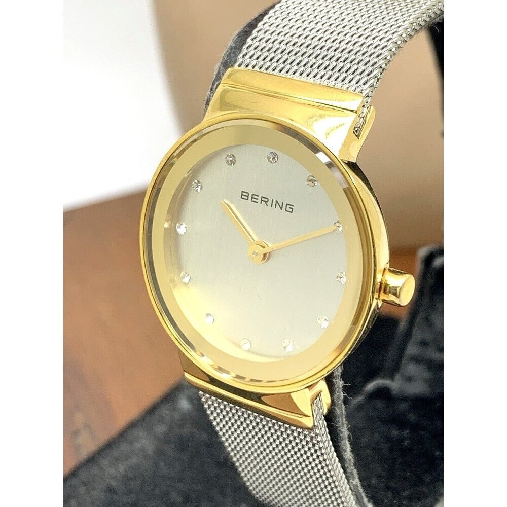 Bering Women's Watch 10126-001 Quartz Silver Dial Two Tone 25mm Petite M…